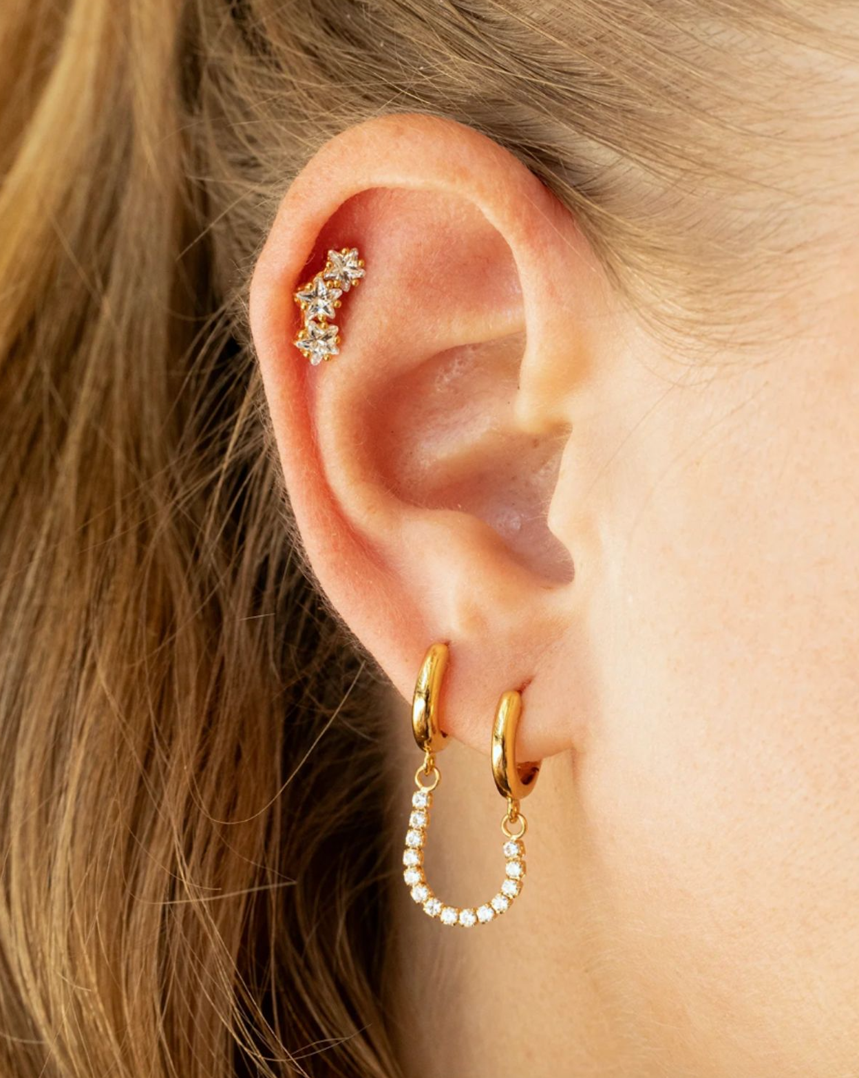 Piercing Oreille Hélix Acier Chirurgical - Agate Piercing
